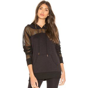 Onzie. Mesh Long Sleeve Hoodie. Color: Black. Size S/M.